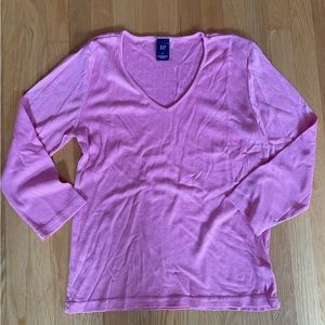 Gap Sparkly Pink V-Neck Top